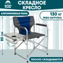 Кресло складное Jungle Camp 70648 Chester Alu Navy кемпинговое 85x44x84 см