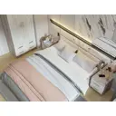 Кровать Стендмебель Феста 165.2x70x203.2 см лдсп цвет дуб крафт серый/дуб крафт белый