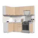 Кухонный гарнитур Стендмебель КсенияКГсахара130-170-38-БВГ 170x217x60 см ЛДСП цвет ванильный
