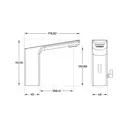 Смеситель для раковины Maxonor pure life PL513-9 сенсорный цвет графит