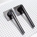 Ручка DoorLock Mirage A18S Slim Black черная квадратная розетка толщина двери 35-55мм