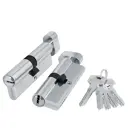 Цилиндровый механизм Fuaro 2000ZMKnob100(45+10+45) CP хром 5Key с вертушкой