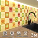 Стеновая панель Фартукофф ФФ - 102 300x60x0.15 см ПВХ цвет зеленый/красный/желтый