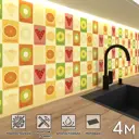 Стеновая панель матовая Фартукофф ФФ - 102 400x60x0.15 см ПВХ цвет зеленый/красный/желтый