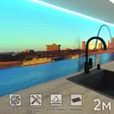 Стеновая панель матовая Фартукофф ФФ - 114 200x60x0.15 см ПВХ цвет синий/оранжевый
