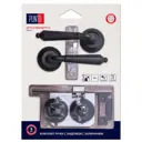 Комплект ручек с защелкой c запиранием Punto LM/A SET72R.TL54.SERENITY/HD BL-24 черный