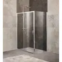 Душевой уголок Belbagno UNIQUE-AH-1-100/115-90-C-Cr прямоугольник 100x90см хромированный профиль эффект стекла прозрачный