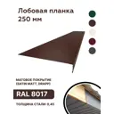 Лобовая планка B-Group 1250x250мм коричневый RAL 8017 матовый 4шт