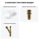 Раковина накладная подвесная Lavinia Boho Bathroom Sink 46x41 20216671R с донным клапаном и сифоном цвет золото