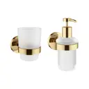Раковина накладная подвесная Lavinia Boho Bathroom Sink 45x40 20219967R в комплекте для ванной комнаты цвет золото