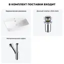 Раковина накладная подвесная Lavinia Boho Bathroom Sink 55x42 20216781R с донным клапаном и сифоном цвет хром