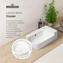 Раковина накладная подвесная Lavinia Boho Bathroom Sink 40x24 20216368R с донным клапаном, сифоном и смесителем цвет матовый белый