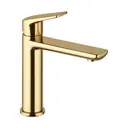 Раковина накладная подвесная Lavinia Boho Bathroom Sink 45x27 20216493R с донным клапаном, сифоном и смесителем цвет золото