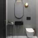 Раковина накладная подвесная Lavinia Boho Bathroom Sink 45x27 20216520R с донным клапаном, сифоном и смесителем цвет матовый черный