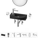 Раковина накладная подвесная Lavinia Boho Bathroom Sink 45x24 20219636R в комплекте для ванной комнаты цвет хром