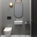 Раковина накладная подвесная Lavinia Boho Bathroom Sink 45x27 20219822R в комплекте для ванной комнаты цвет матовый черный