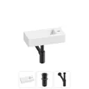 Раковина накладная подвесная Lavinia Boho Bathroom Sink 37x18 20215858R с донным клапаном и сифоном цвет матовый черный
