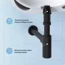 Раковина накладная подвесная Lavinia Boho Bathroom Sink 40x20 20216013R с донным клапаном и сифоном цвет матовый черный