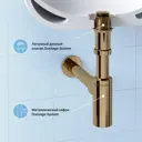 Раковина накладная подвесная Lavinia Boho Bathroom Sink 40x20 20216014R с донным клапаном и сифоном цвет золото