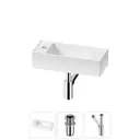 Раковина накладная подвесная Lavinia Boho Bathroom Sink 43x18 20216277R с донным клапаном и сифоном цвет хром