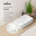 Раковина накладная для ванной Lavinia Boho Bathroom Sink 60x39 20215252R с донным клапаном, сифоном, смесителем и вентилями цвет матовый черный
