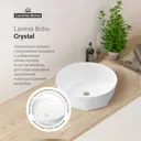 Раковина накладная для ванной Lavinia Boho Bathroom Sink 42x42 20215804R с донным клапаном, сифоном, смесителем и вентилями цвет матовый белый