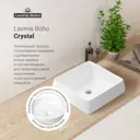 Раковина накладная для ванной Lavinia Boho Bathroom Sink 38x38 20215412R с донным клапаном цвет хром