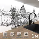 Стеновая панель матовая Фартукофф ФФ - 115 200x60x0.15 см ПВХ цвет белый/черный