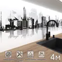 Стеновая панель Фартукофф ФФ - 117 400x60x0.15 см ПВХ цвет белый/черный