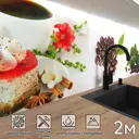 Стеновая панель Фартукофф ФФ - 118 200x60x0.15 см ПВХ цвет белый/зеленый/коричневый