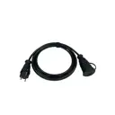 Удлинитель-шнур Itok i-connect-color-SU-KG-215-1-44-3-black 2x1.5 3 м 1 розетка 3500 Вт без заземления IP44 цвет черный