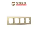 Рамка для розеток и выключателей Werkel на 4 поста шампань алюминий