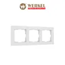Рамка для розеток и выключателей Werkel Hammer W0032401 3 поста цвет белый