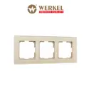 Рамка для розеток и выключателей Werkel Favorit 3 поста цвет шампань