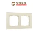 Рамка для розеток и выключателей Werkel Favorit молочный 2 поста цвет молочный