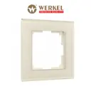 Рамка для розеток и выключателей Werkel Favorit молочный 1 пост цвет молочный