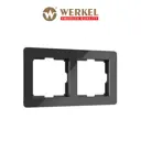Рамка для розеток и выключателей Werkel Acrylic 2 поста цвет черный