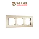 Рамка для розеток и выключателей Werkel Senso W0033111 3 поста цвет шампань