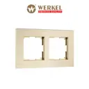 Рамка для розеток и выключателей Werkel AluMax 2 поста цвет шампань