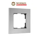 Рамка для розеток и выключателей Werkel AluMax 1 пост цвет алюминий