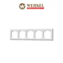 Рамка для розеток и выключателей Werkel Stark 5 постов цвет белый