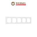 Рамка для розеток и выключателей Werkel Snabb basic 5 постов цвет белый