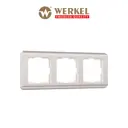 Рамка для розеток и выключателей Werkel Stream 3 поста цвет перламутровый