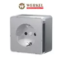 Розетка накладная Werkel Gallant W5071006 с заземлением цвет серебряный