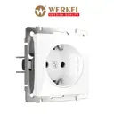 Розетка встраиваемая Werkel W1171101 с заземлением и шторками цвет белый
