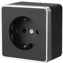 Розетка накладная с заземлением Werkel W5071035 цвет черный