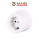Розетка накладная Werkel Ретро a051312 с заземлением цвет белый глянец