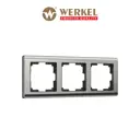 Рамка для розеток и выключателей Werkel a051001 3 поста цвет хром