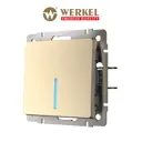 Выключатель Werkel одноклавишный проходной с подсветкой (шампань) W1112111