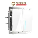 Выключатель встраиваемый Werkel a051114 с подсветкой 2 клавиши цвет белый